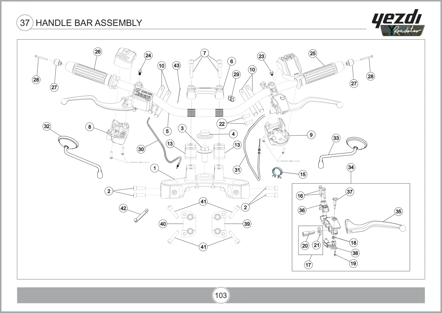 Handle Bar Assembly drawing