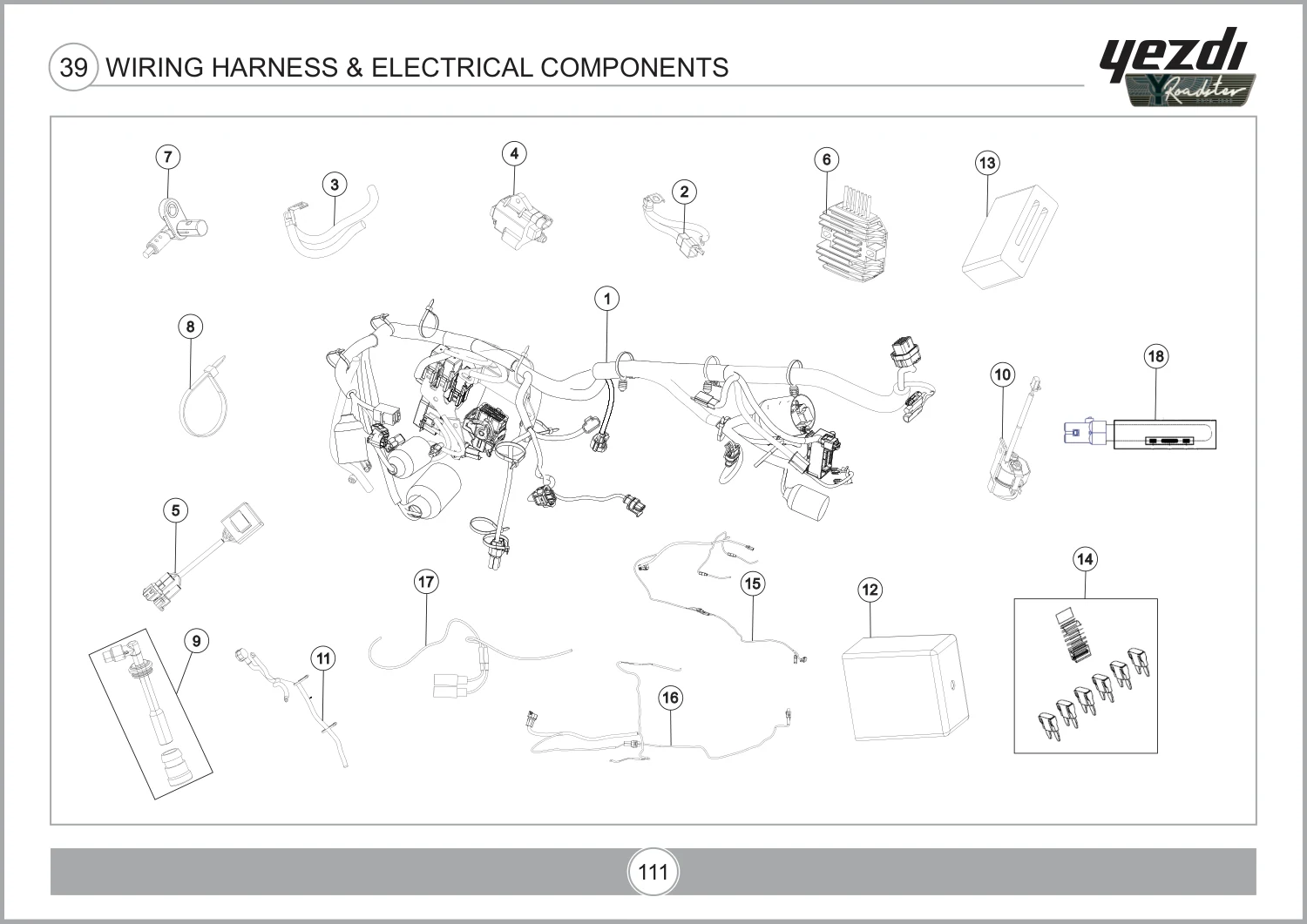 Wiring Harness & Electrical Components drawing
