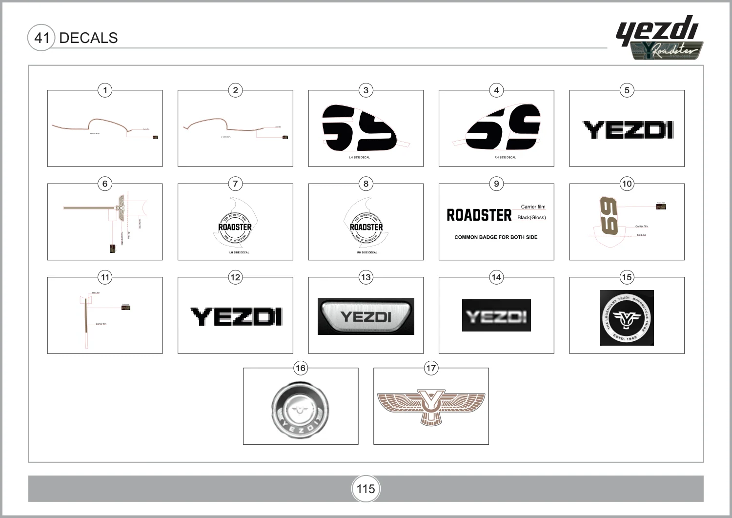 Decals drawing