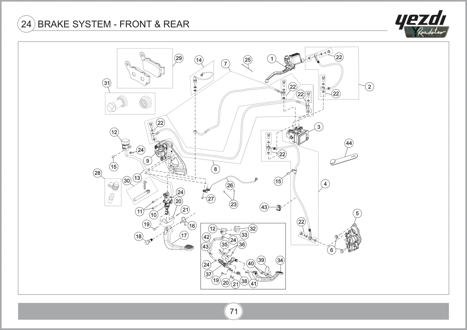 Brake System - Front & Rear drawing