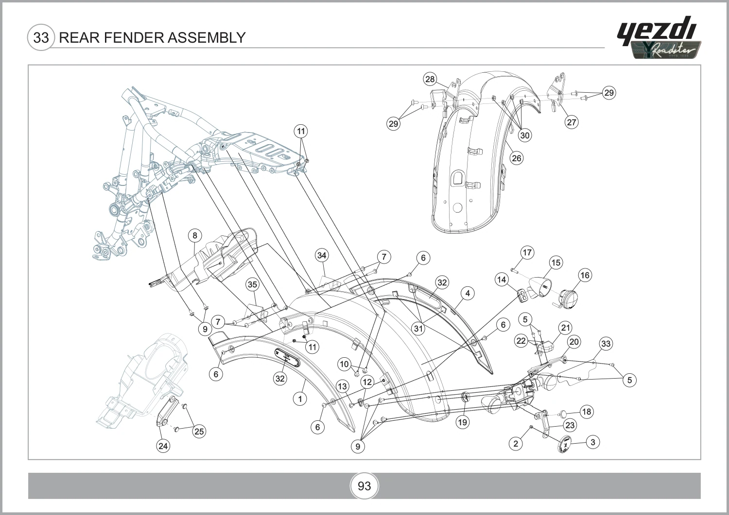 Rear Fender Assembly drawing