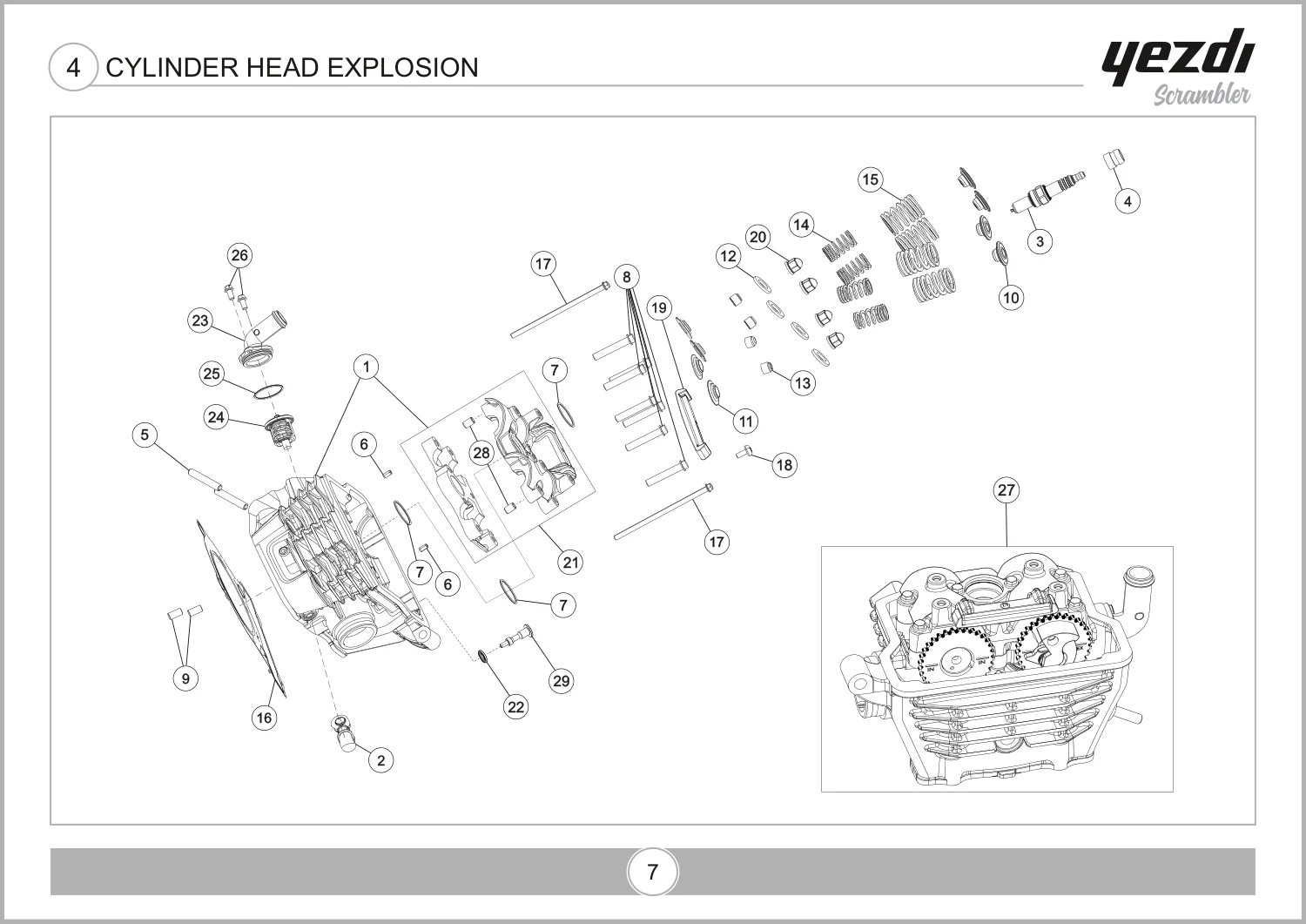 Cylinder Head Explosion drawing