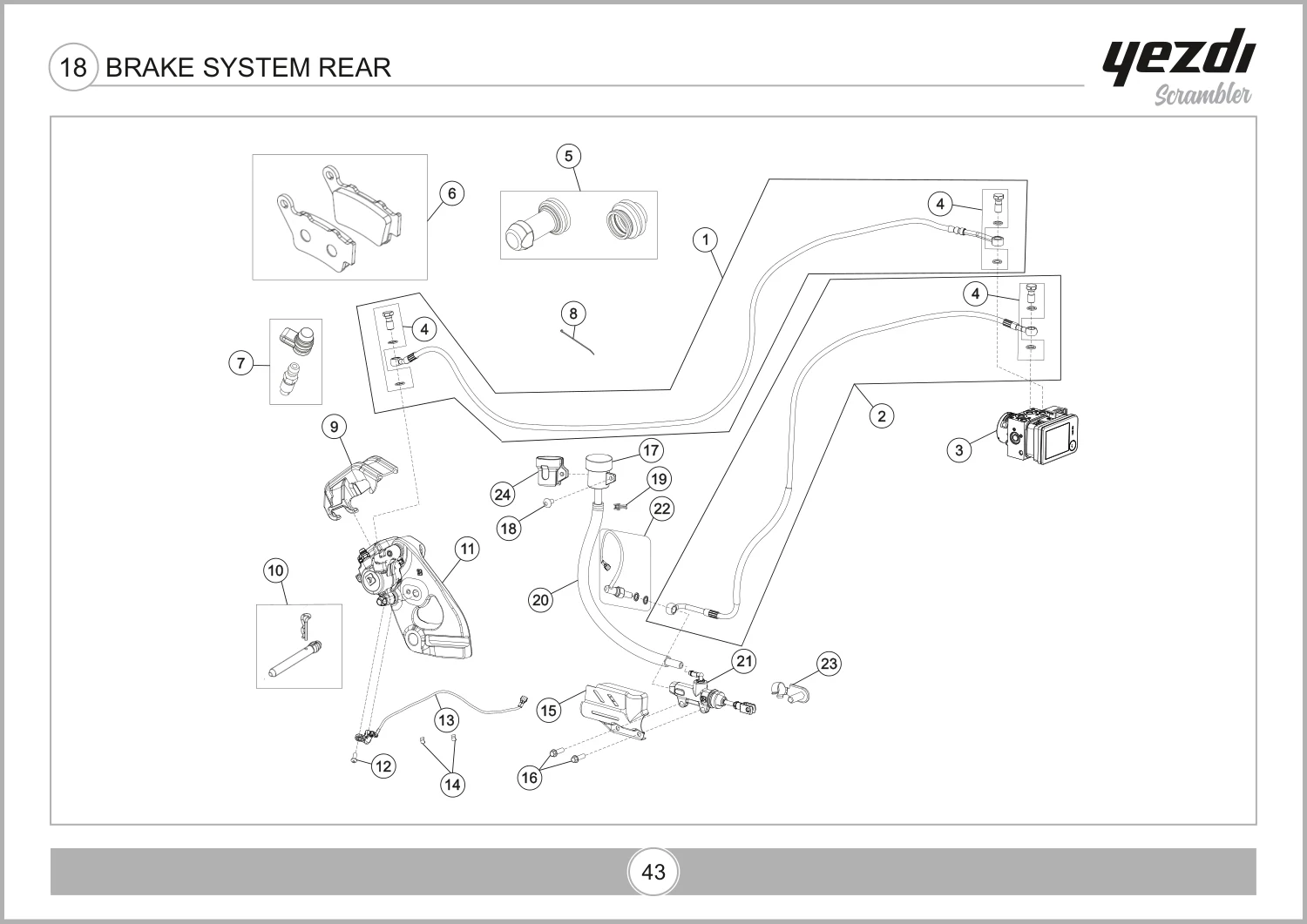 Brake System Rear drawing