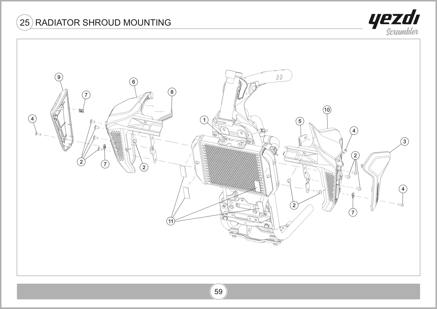 Radiator Shroud Mounting drawing