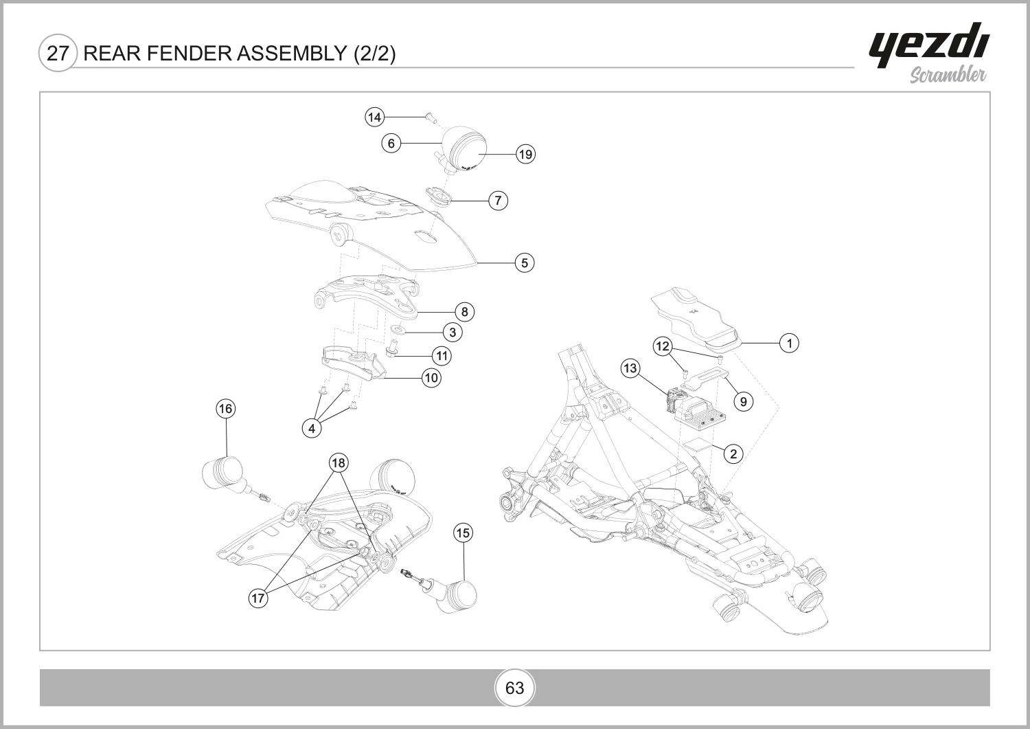 Rear Fender Assembly (2/2) drawing