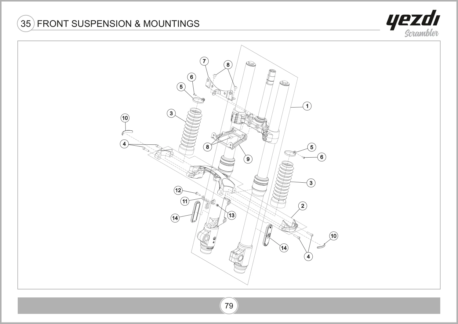 Front Suspension & Mountings drawing