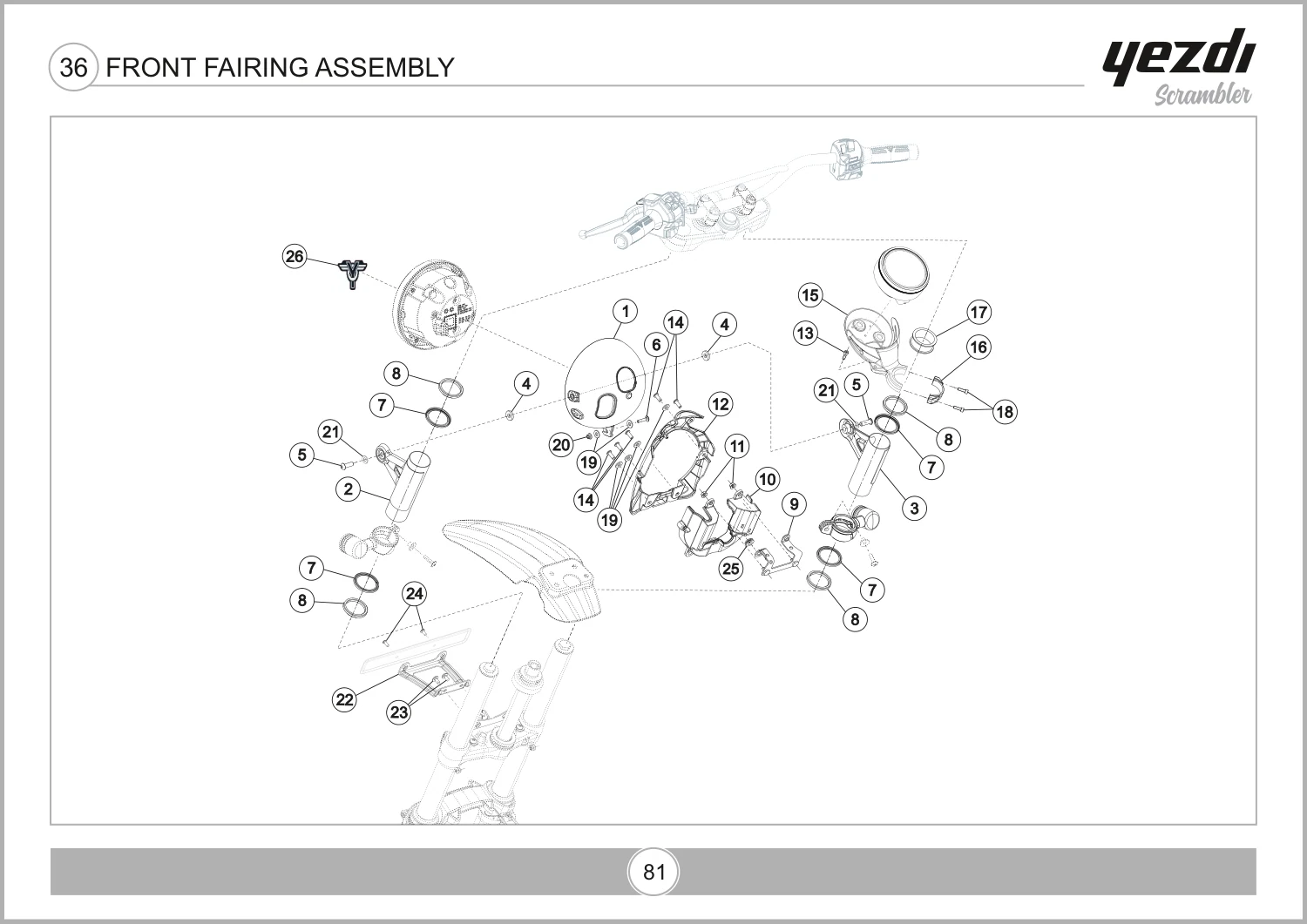 Front Fairing Assembly drawing