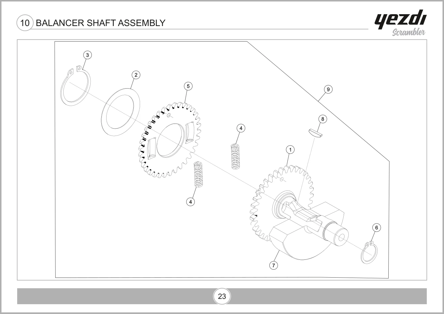 Balancer Shaft Assembly drawing