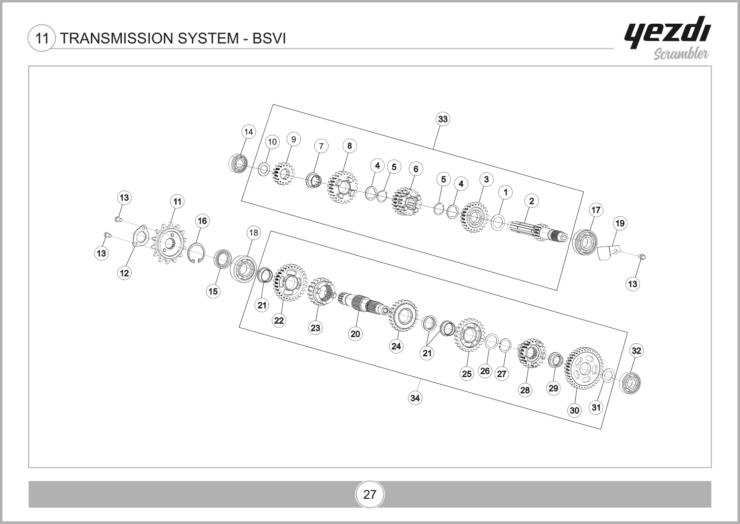 Transmission System - BSVI drawing