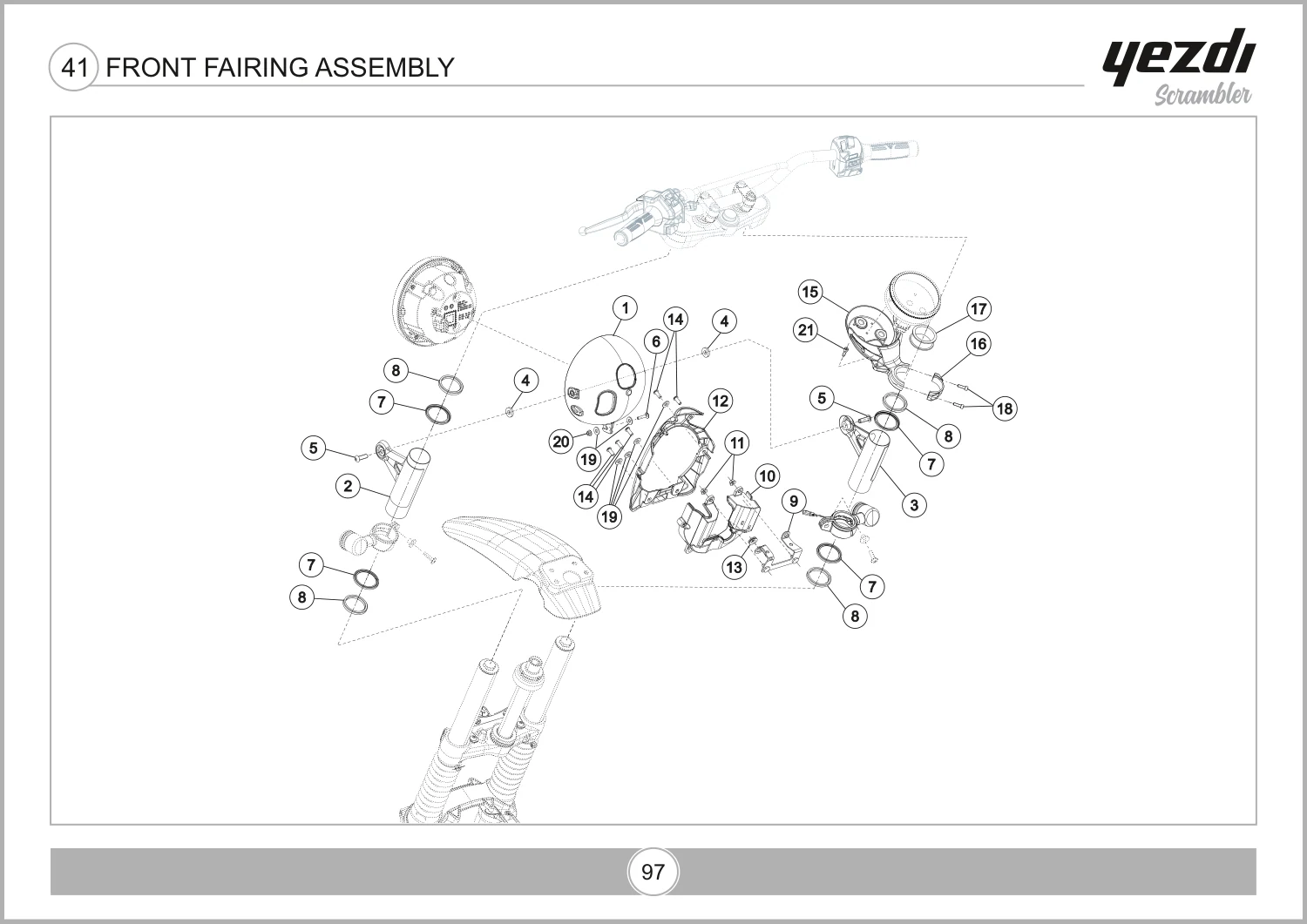 Front Fairing Assembly drawing