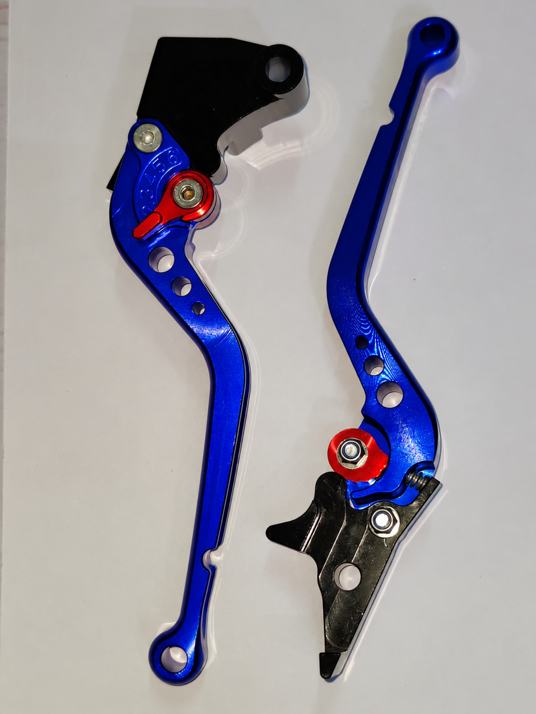 Blue Adjustable Brake and Clutch Lever Pair for Royal Enfield Classic 350 / 500 / Himalayan