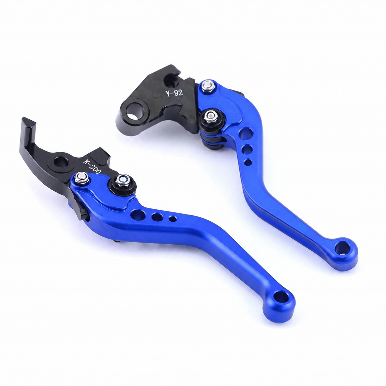 Blue Adjustable Brake and Clutch Lever Pair for Yamaha R15 V3 Non-ABS