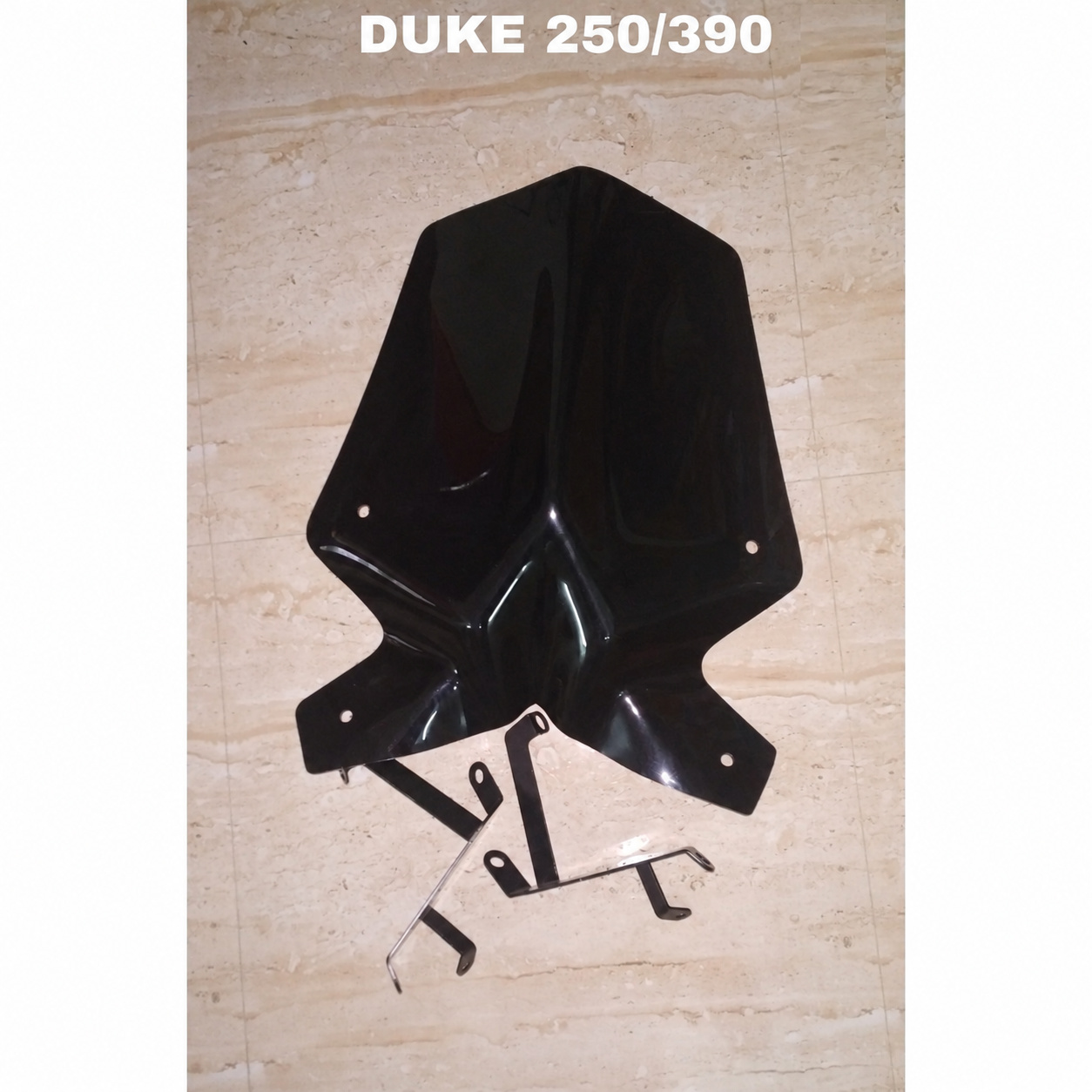 Black X-Type Visor with Clamps for KTM Duke 250 / 390