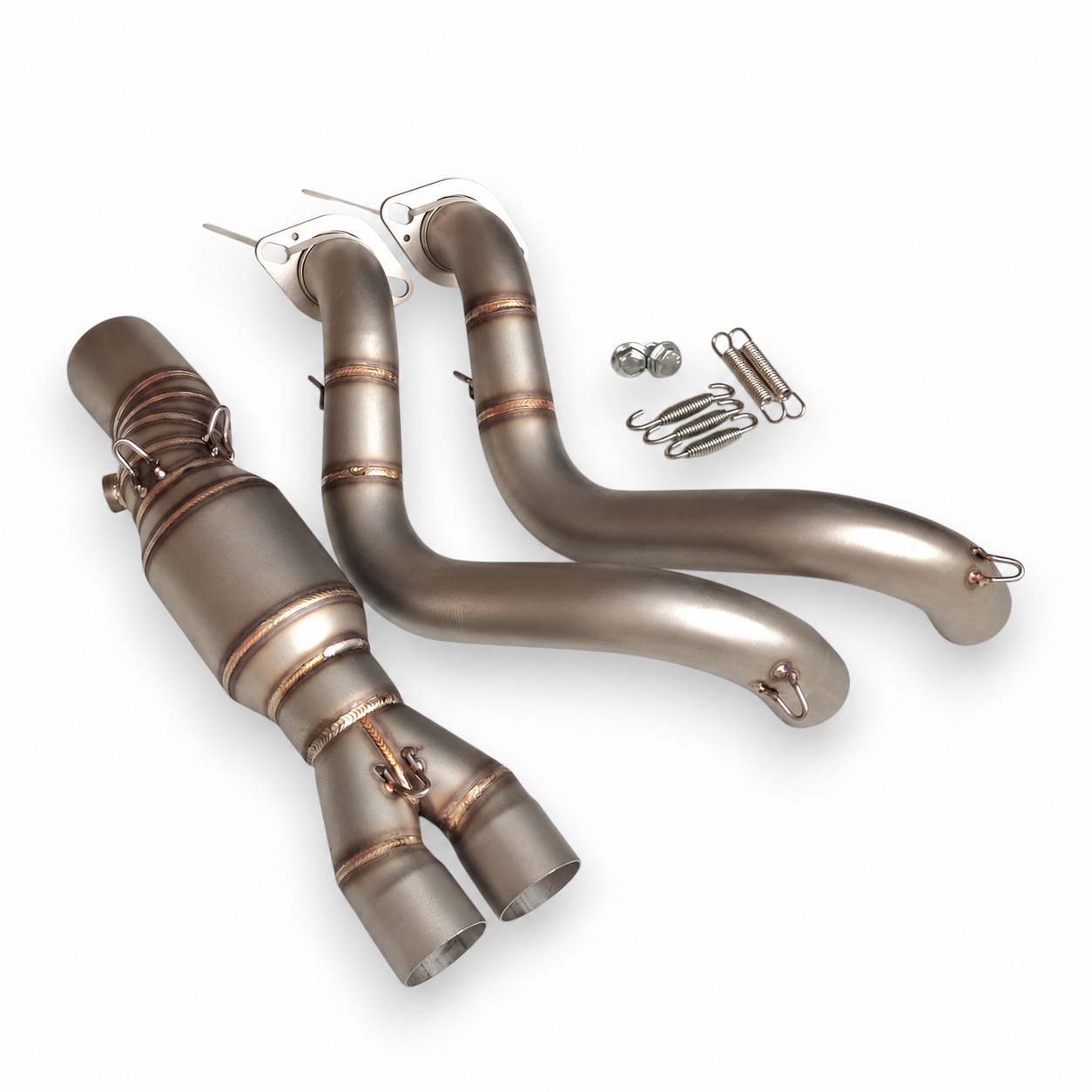 Brushed Stainless Steel Header Pipe Assembly for Kawasaki Ninja 650