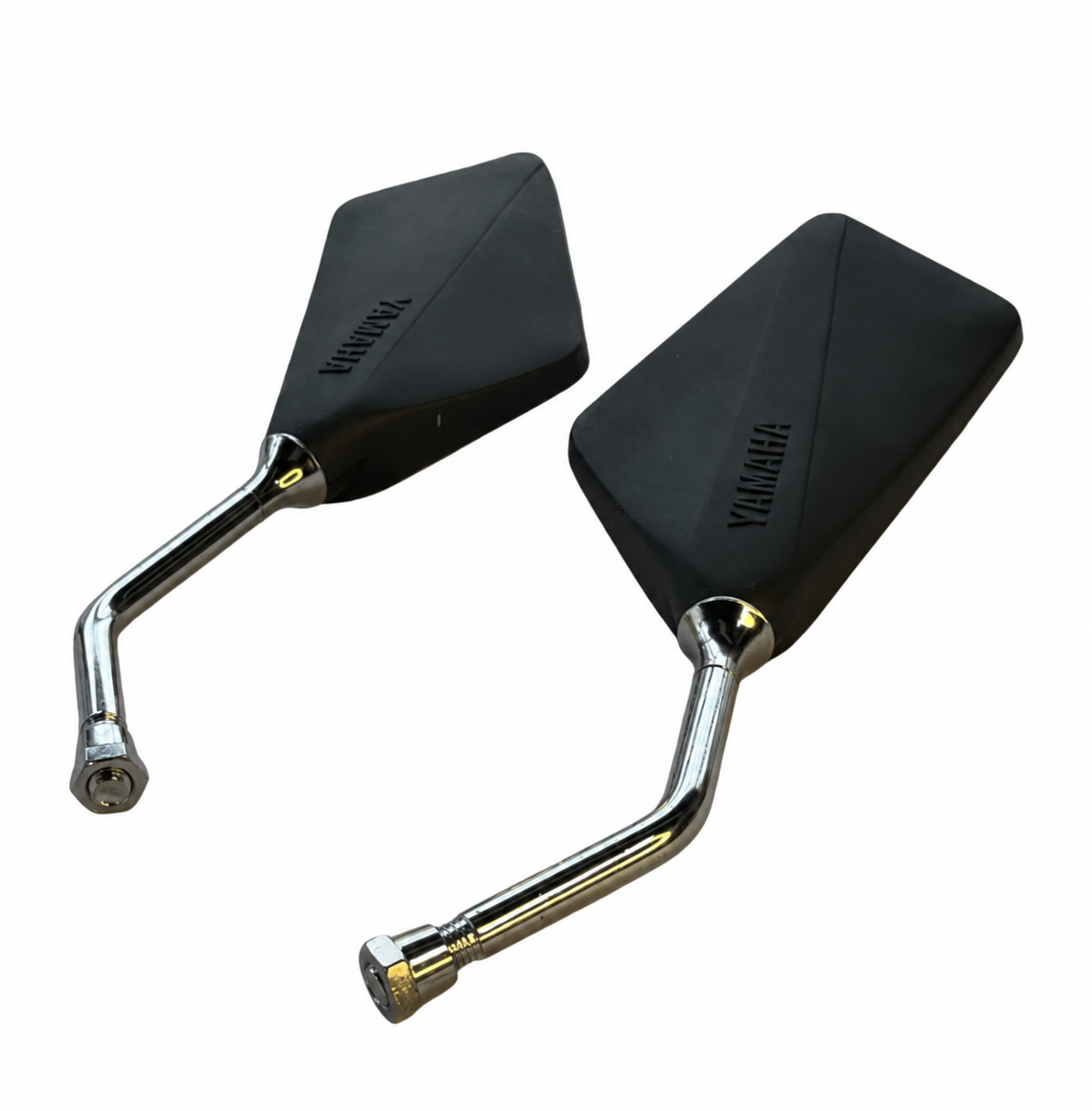 Black Mirror Pair with Chrome Stems for Yamaha RX King
