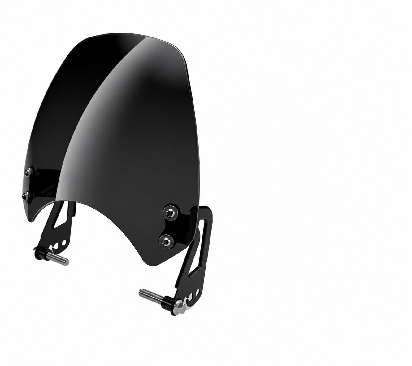 Black Visor with Mounting Clamps for Royal Enfield Hunter 350