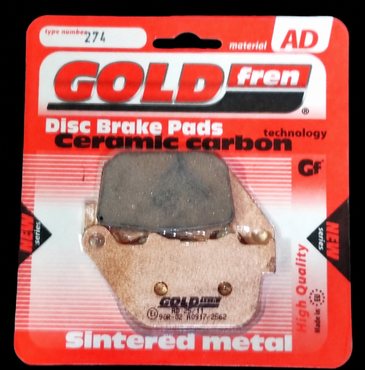 GOLDfren AD-274 Rear Brake Pads for Harley-Davidson Roadster and Sportster - 2 Pieces