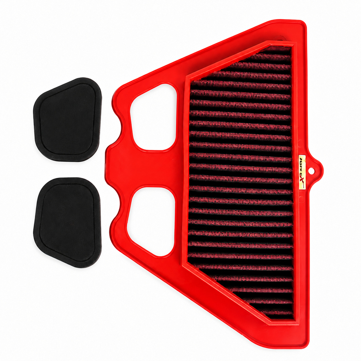 XFEEDY Red-Frame Air Filter with Two Inserts for Kawasaki Z900