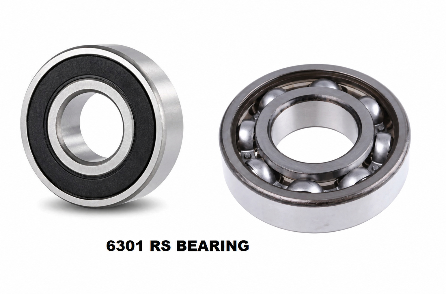 Front Wheel Bearing 6301-RS for Yamaha RX100 / RX135 / RXG (Non-Disc, Pack of 2)