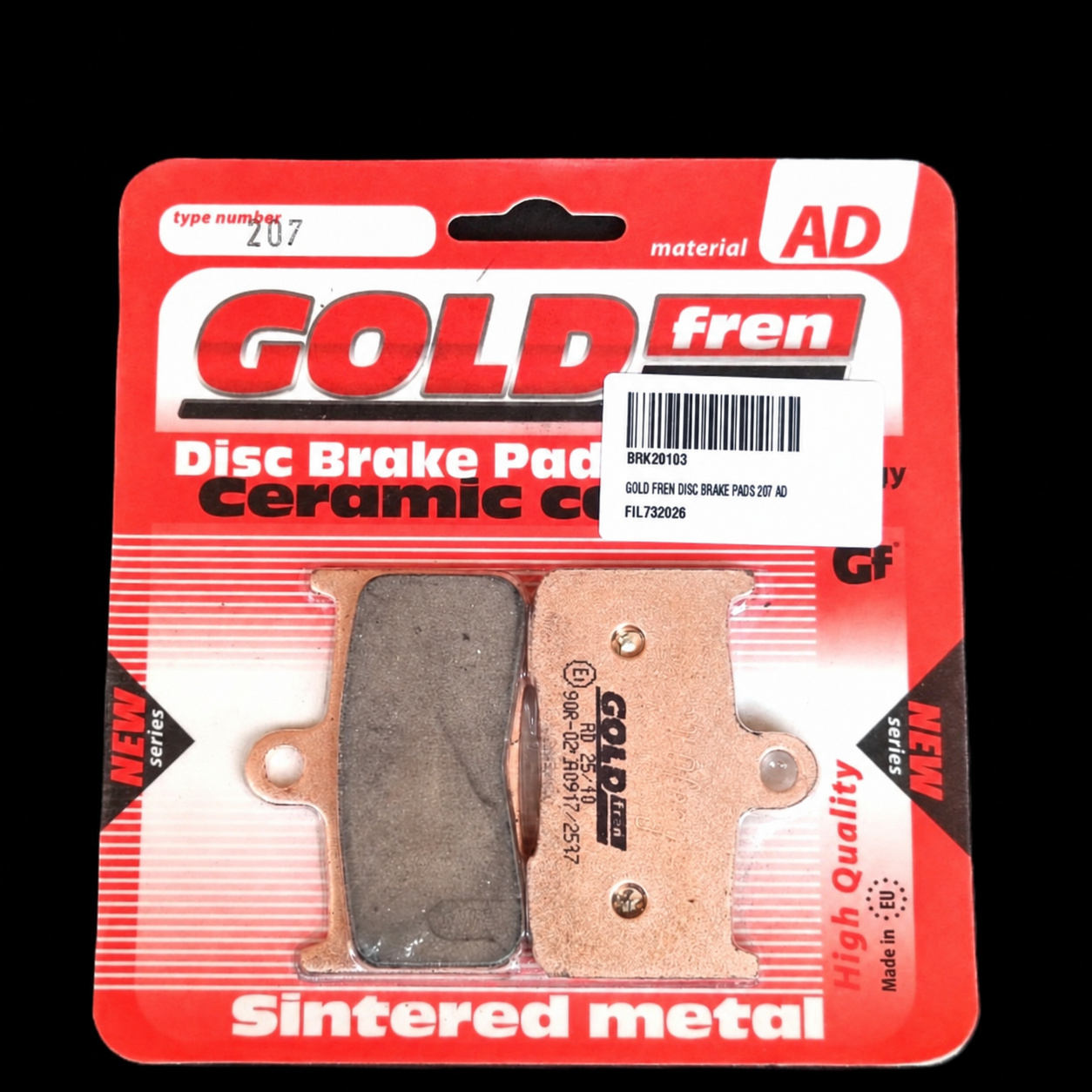 GOLDfren AD-207 Front Brake Pads for Kawasaki Z800 (2013–2016) and Z900 - 2 Pieces