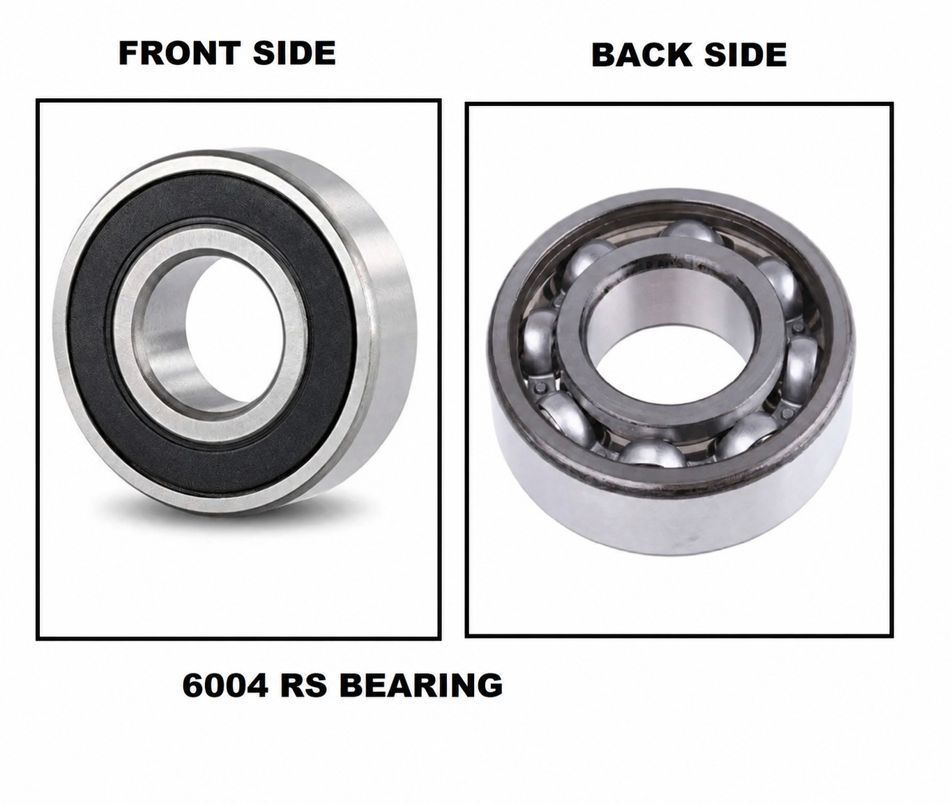 Sprocket Wheel Bearing 6004-RS for Yamaha RX100 / RX135 / RXG (Non-Disc, Pack of 1)