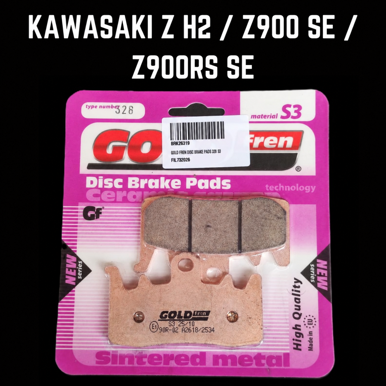 GOLDfren S3-328 Front Brake Pads for Kawasaki Z900 SE, Z H2 and Z900RS SE - 2 Pieces