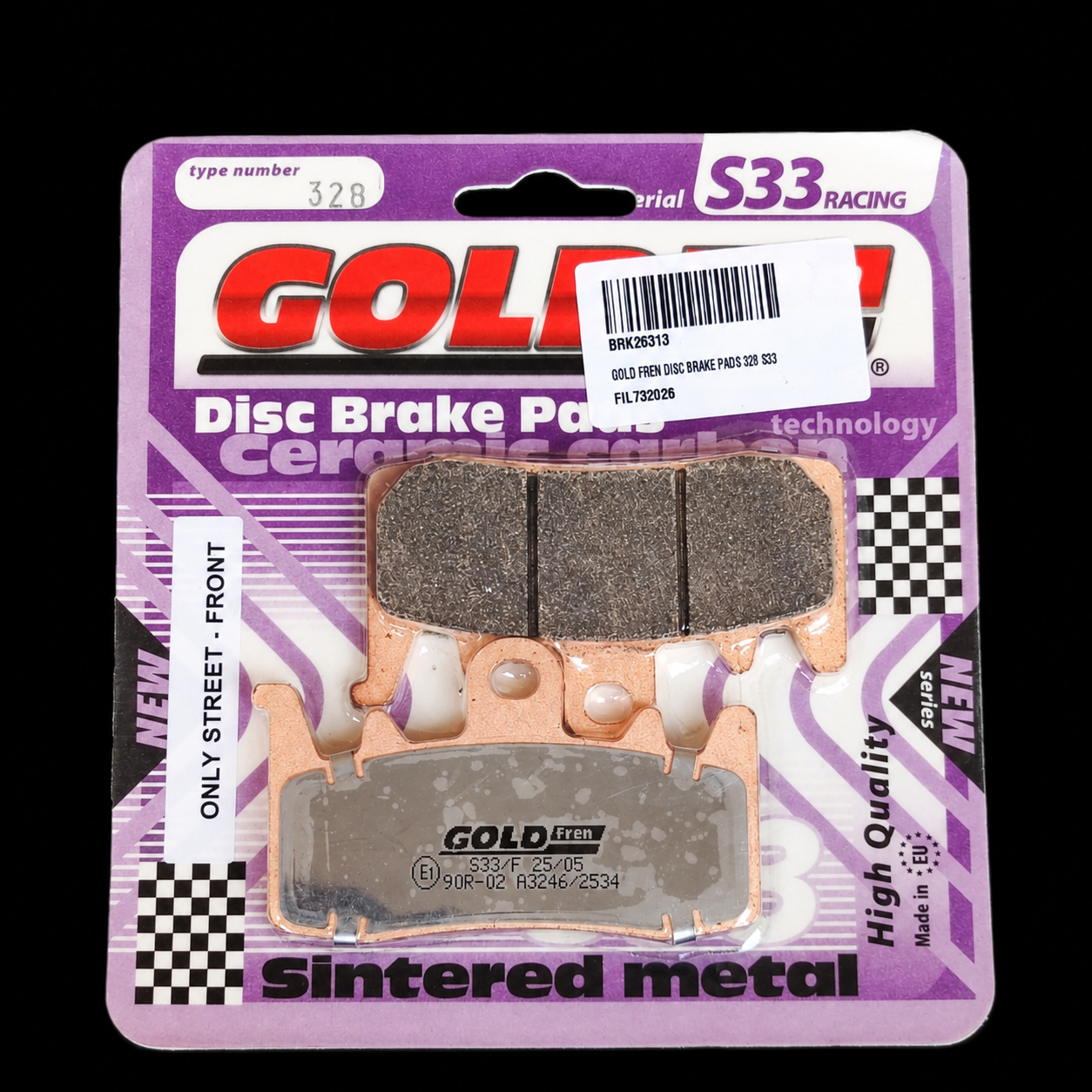 GOLDfren S33 Racing 328 Front Brake Pads for Kawasaki Z900 SE, Z H2 and Z900RS SE - 2 Pieces