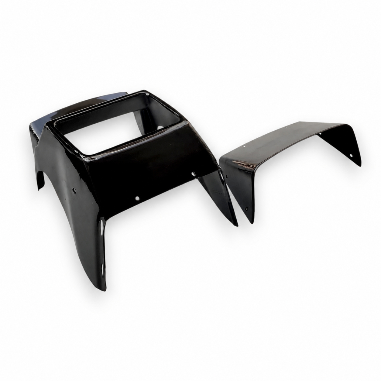 Gloss Black Front Mask with Visor for Suzuki Shogun