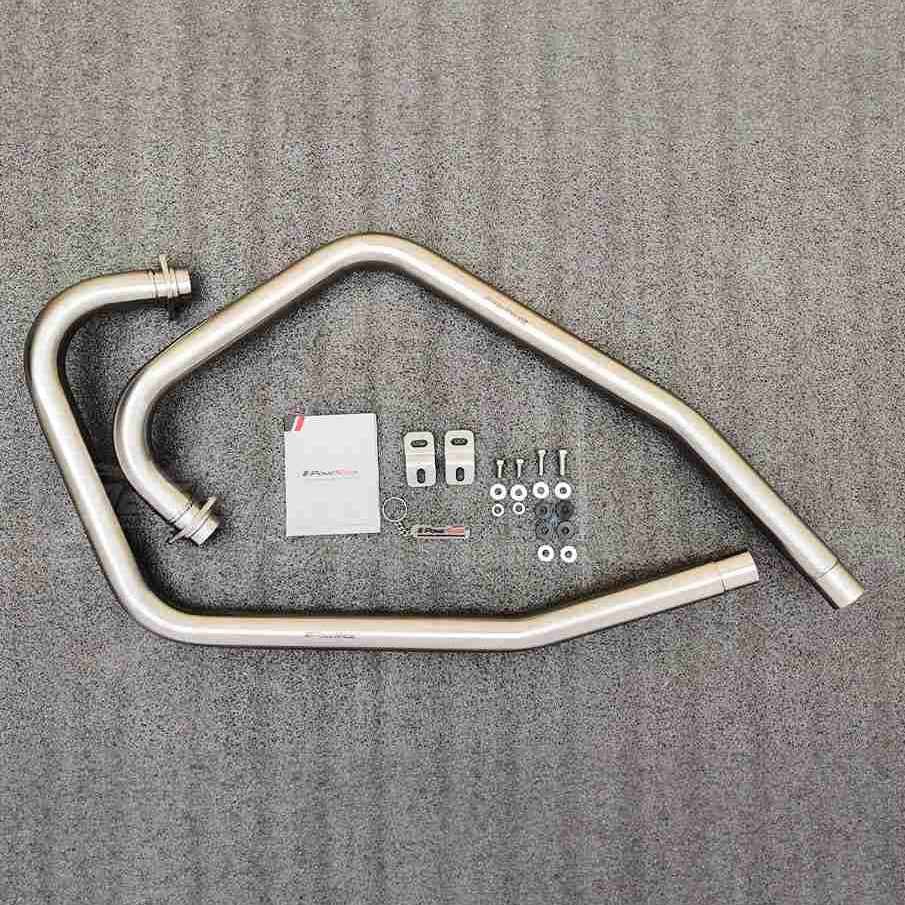 Powerage Headers for Royal Enfield Continental GT 650 / Interceptor 650 - Brushed Steel, Dual O2 2025 Onwards