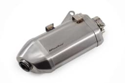 Powerage Slip-On Exhaust with De-Cat Pipe for Royal Enfield Guerrilla 450 - Brushed Steel image 3