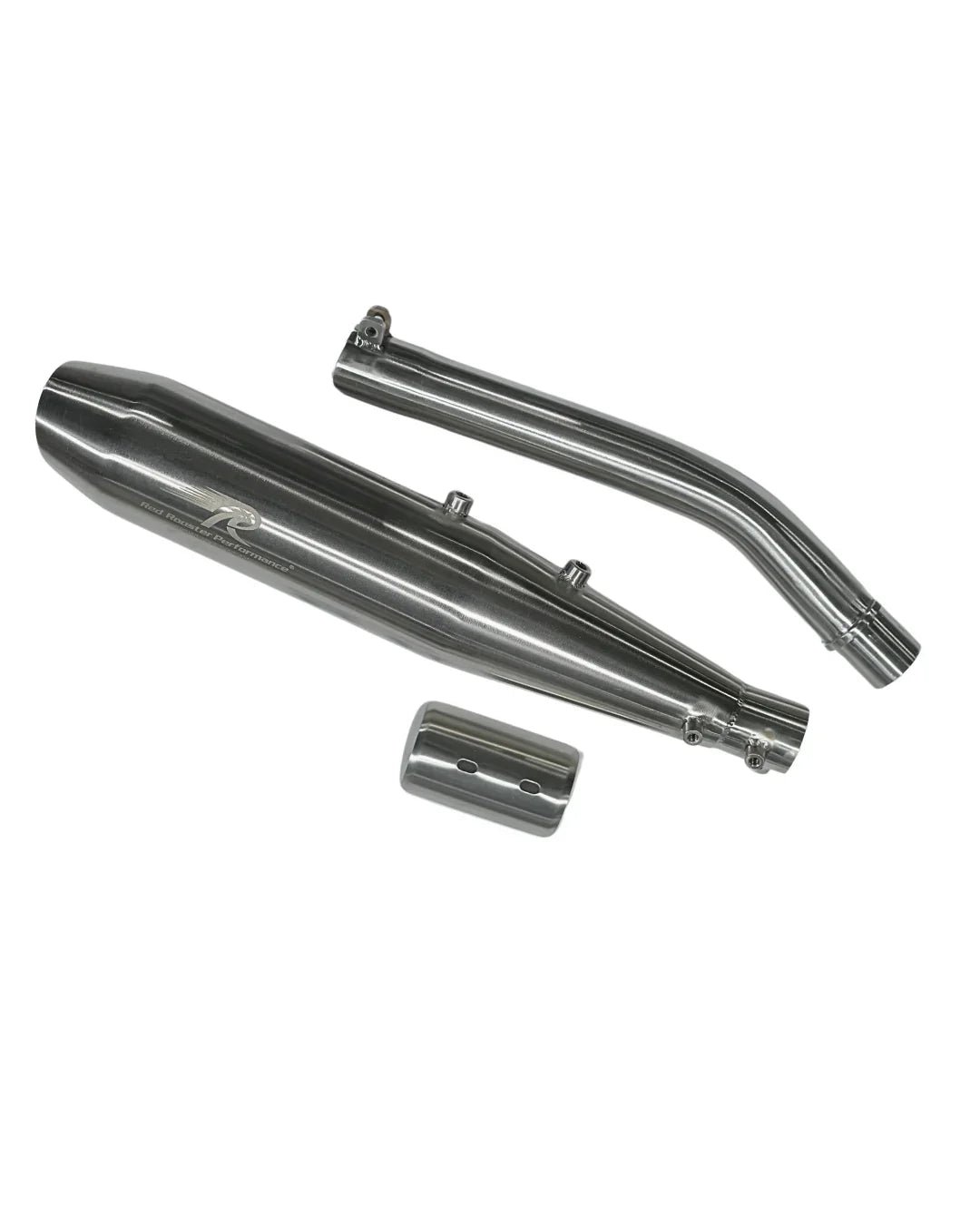 Red Rooster Stellar X Exhaust for Royal Enfield Bear 650 – Polish / Black / Matte — Polish image 2
