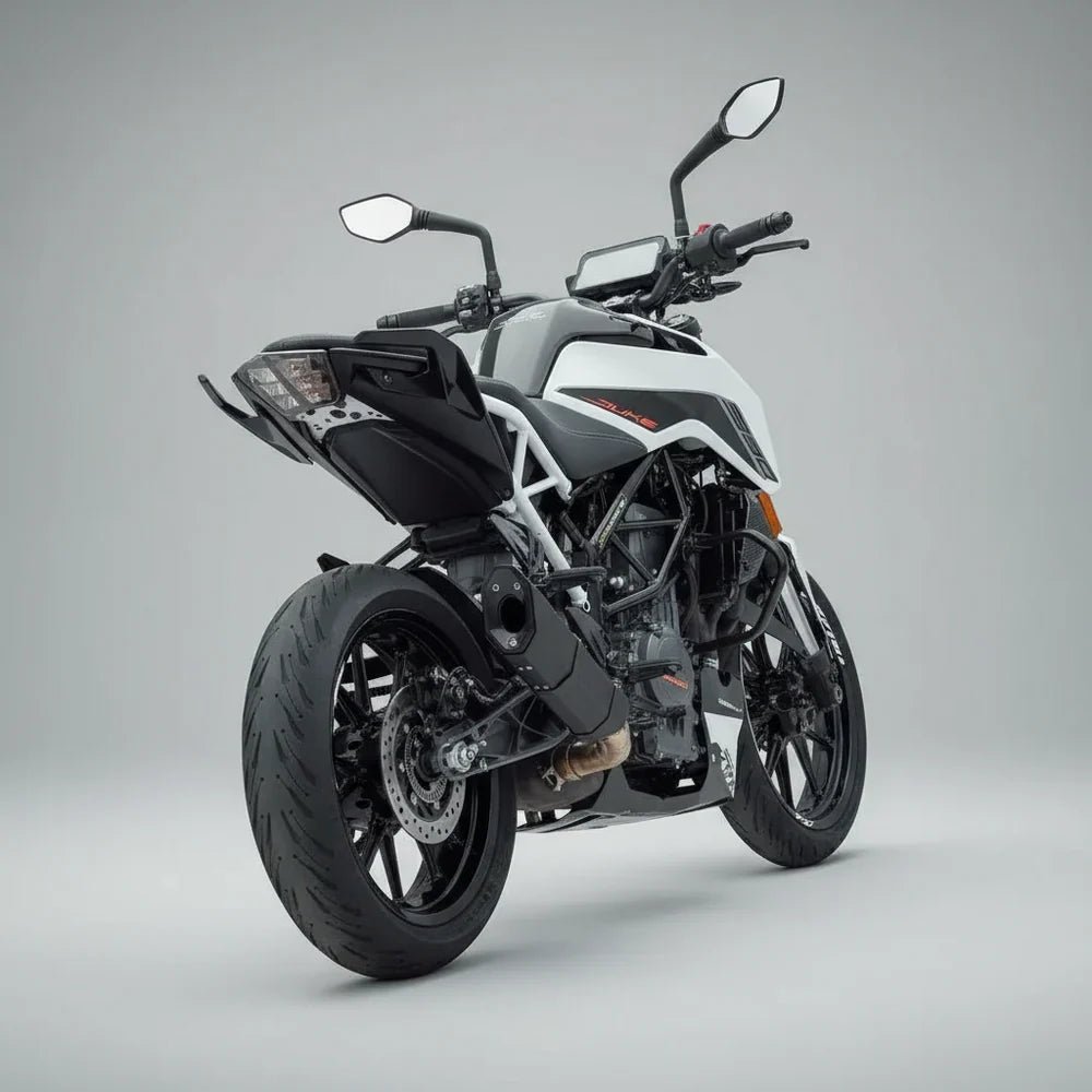 Barrel Rogue Black Slip-On Exhaust with Link Pipe for KTM Duke 390 / RC 390 / Adventure 390 / Duke 250 | 304 Stainless Steel (Rogue 1.0 & Rogue 2.0) — Rogue 1.0 / KTM Adventure 390 image 2