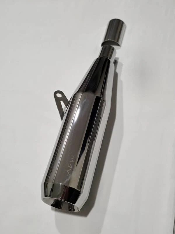 AEW TE104 Edge Performance Exhaust for Royal Enfield Interceptor 650 / Continental GT 650 | Stainless Steel Variants — Stainless Steel Mirror Polish image 6