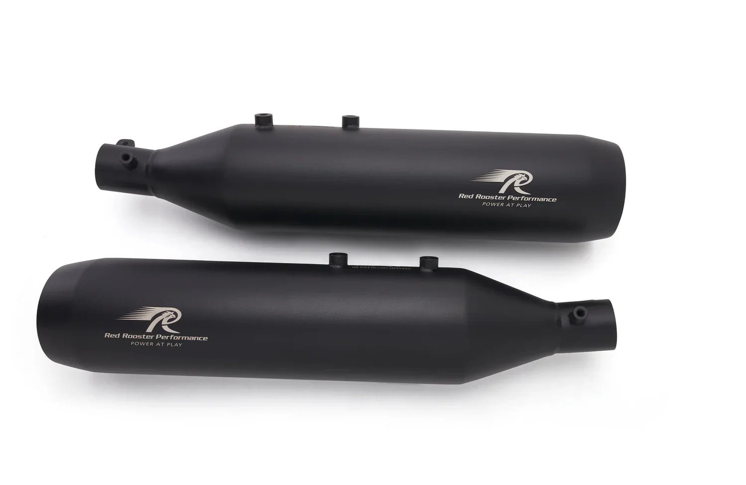 Red Rooster Astral Exhaust for Royal Enfield Super Meteor – Performance Slip-On (Black / Polish) — Polish image 4