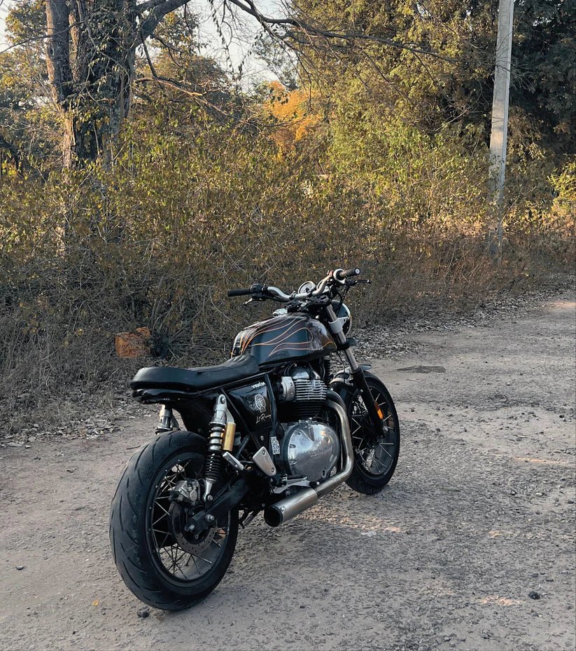 SS Motocorp 2x1 Full System Exhaust with Short Can for Royal Enfield Interceptor 650 / Continental GT 650 | Performance Exhaust (2 O2 Sensor Compatible) image 2