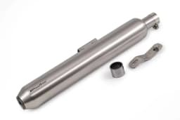 Powerage Slip-On Exhaust for Royal Enfield Classic / Bullet 350 / 500 - Brushed Steel Short