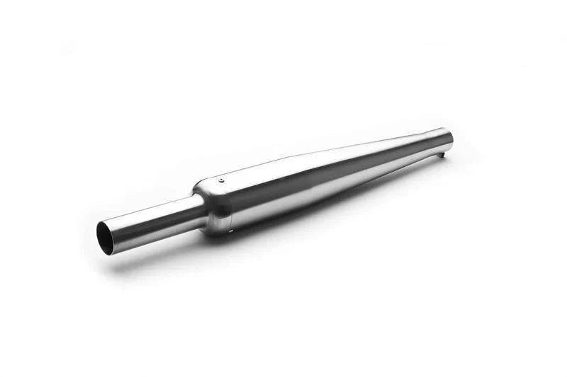 AEW Goldstar Exhaust Silencer for Royal Enfield Motorcycles | Mild Steel Chrome & Stainless Steel Matt Polish | AEW Performance Exhaust — Mild Steel Chrome image 2