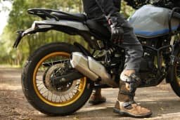 Powerage Slip-On Exhaust with De-Cat Pipe for Royal Enfield Himalayan 450 - Brushed Steel image 6