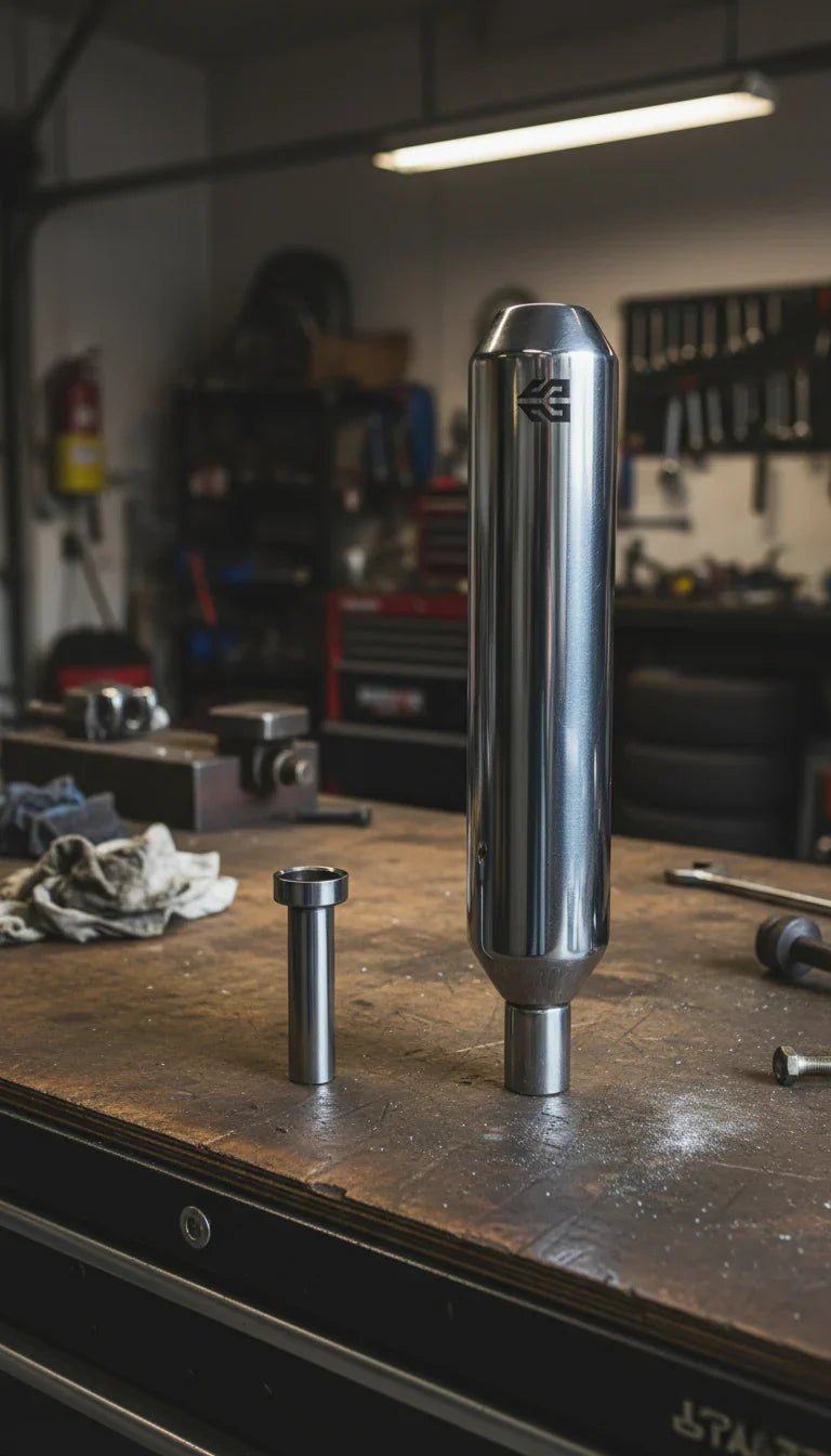 SS Motocorp Slip-On Exhaust for Royal Enfield Meteor 350 | Steel Polished & Matte Black Finish Performance Silencer — Matte Black Finish image 5