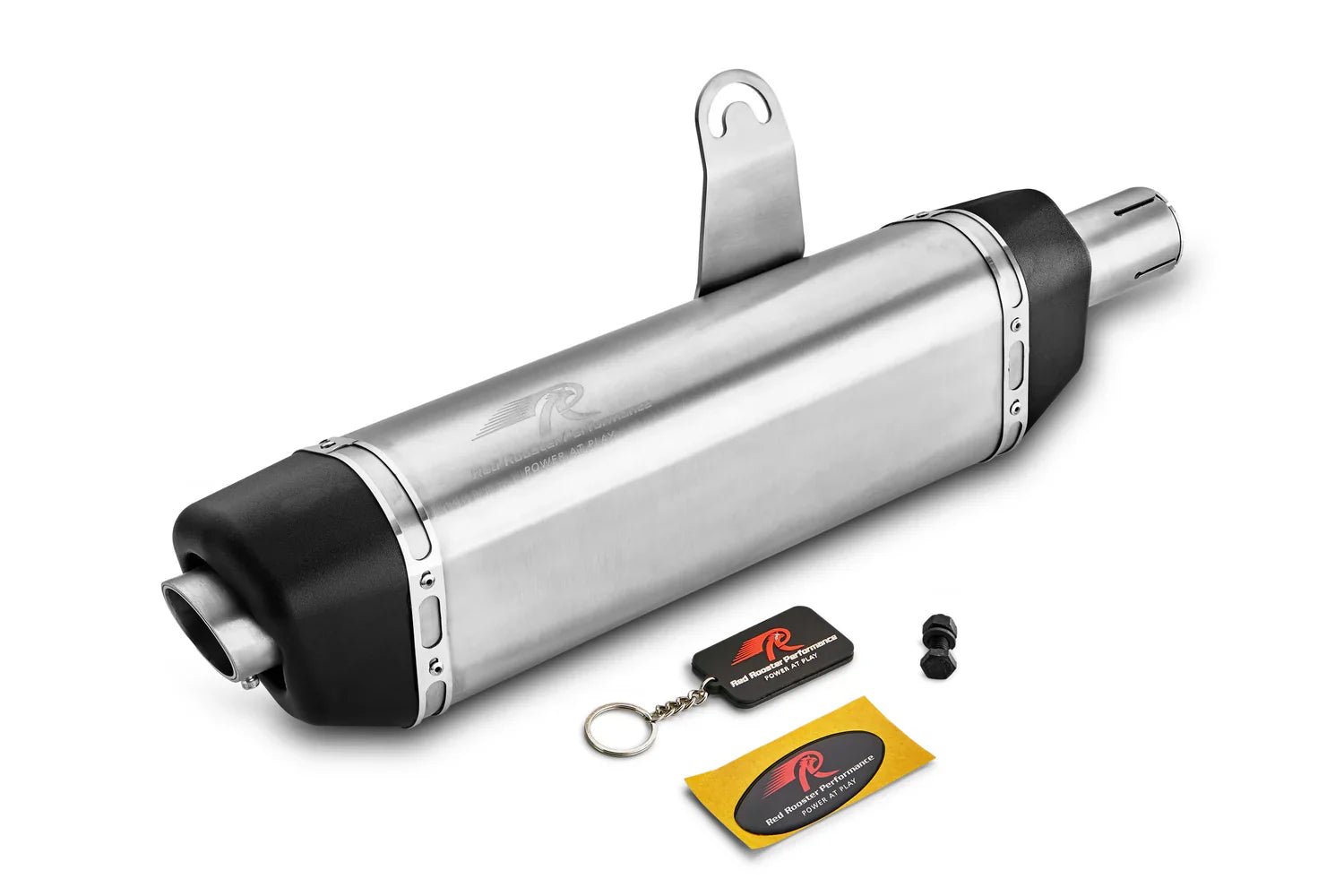 Red Rooster Vertex Exhaust for Himalayan & Scram 411 – Performance Slip-On (Polish / Black / Matte) — Matte