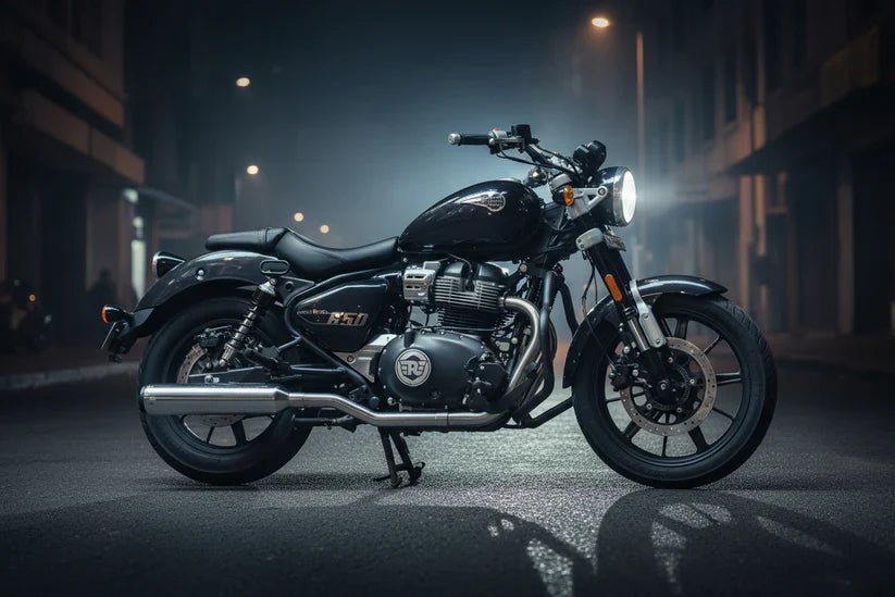 SS Motocorp 2x2 Full System Exhaust for Royal Enfield Super Meteor 650 | Dual Exhaust Setup with Header, Mid Pipes & Slip-Ons (O2 Sensor Compatible) — 4 Nos. O2 Sensors- 2025 Version