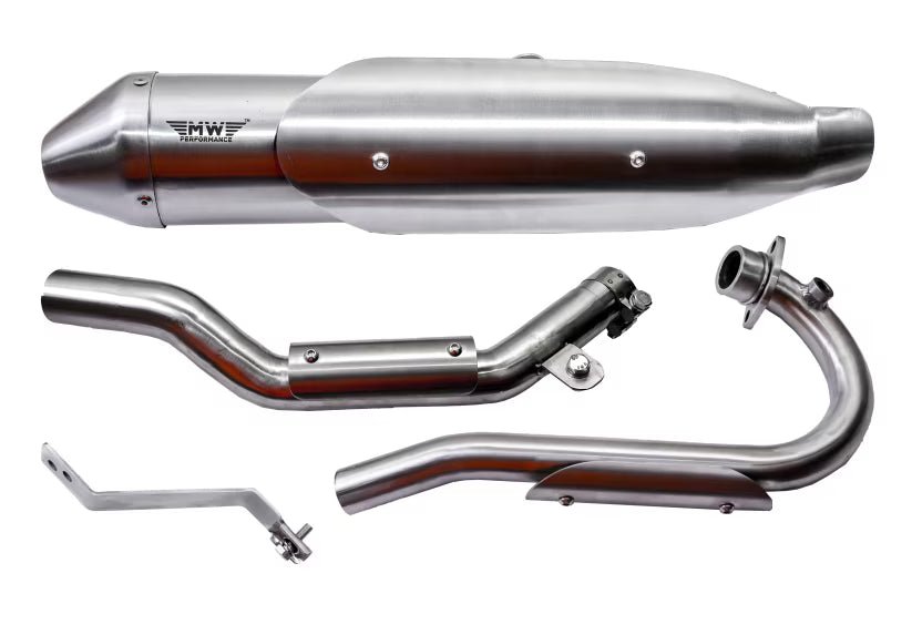 Motowings Performance Thrasher Exhaust for Hero Xpulse 200 (BS4 / BS6 2V / 4V / Rally / Pro) | Stainless Steel 304 Slip-On Performance Upgrade