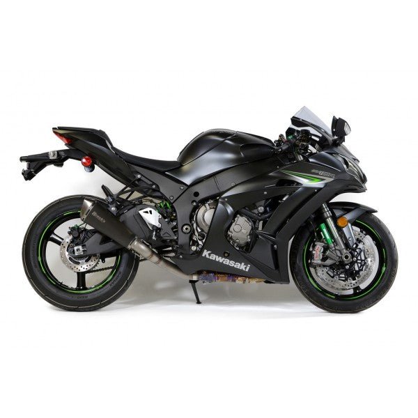 Brocks Predator Slip On (3 4 System) W Electro Black Stainless Muffler For Kawasaki Zx 10R