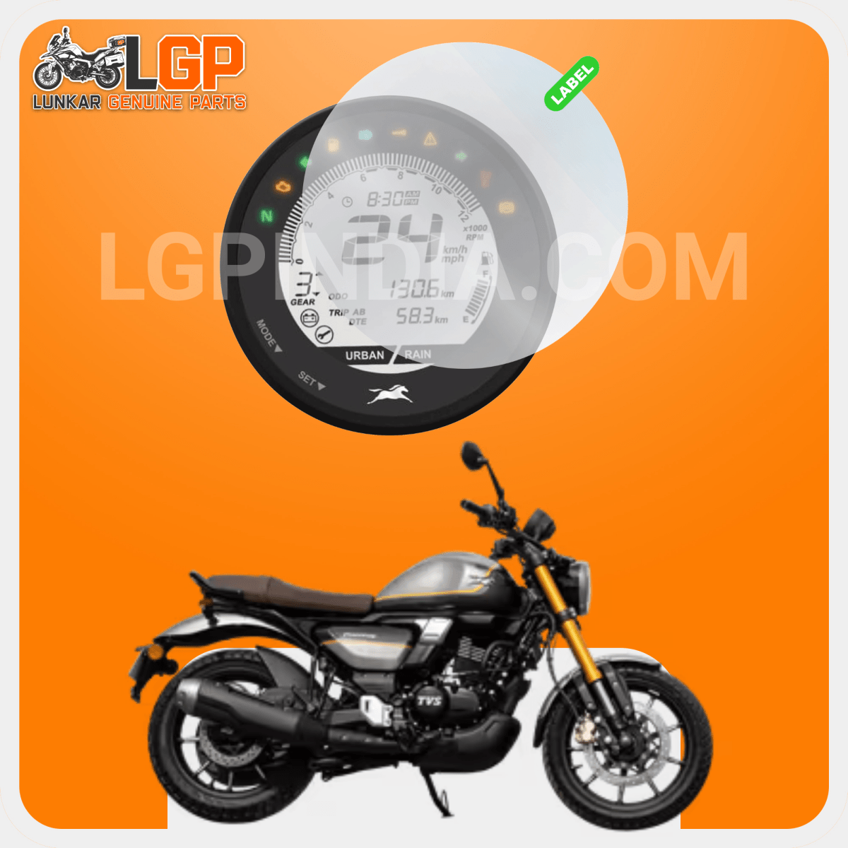 LGP SCREEN GUARD DISPLAY PROTECTOR TVS — APACHE RTR 160/ 160 4v APACHE RP 165/ RTR 180 RTR 200 4v image 4