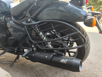 KP Racing System Bassmaster Stage 2 Combo for Royal Enfield Shotgun 650 | SS304 Matte Black Exhaust Kit with Performance Air Filter, Stage Plate & Iridium Spark Plugs (Dyno Tested) image 3