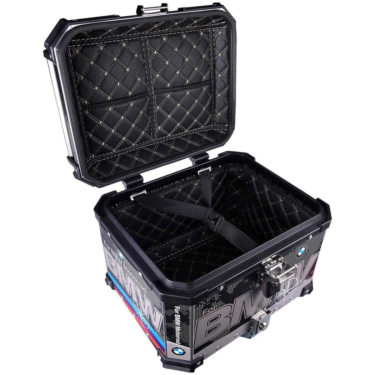 LGP TOP BOX 45L BMW DRAW WITH BACKREST — Black image 9