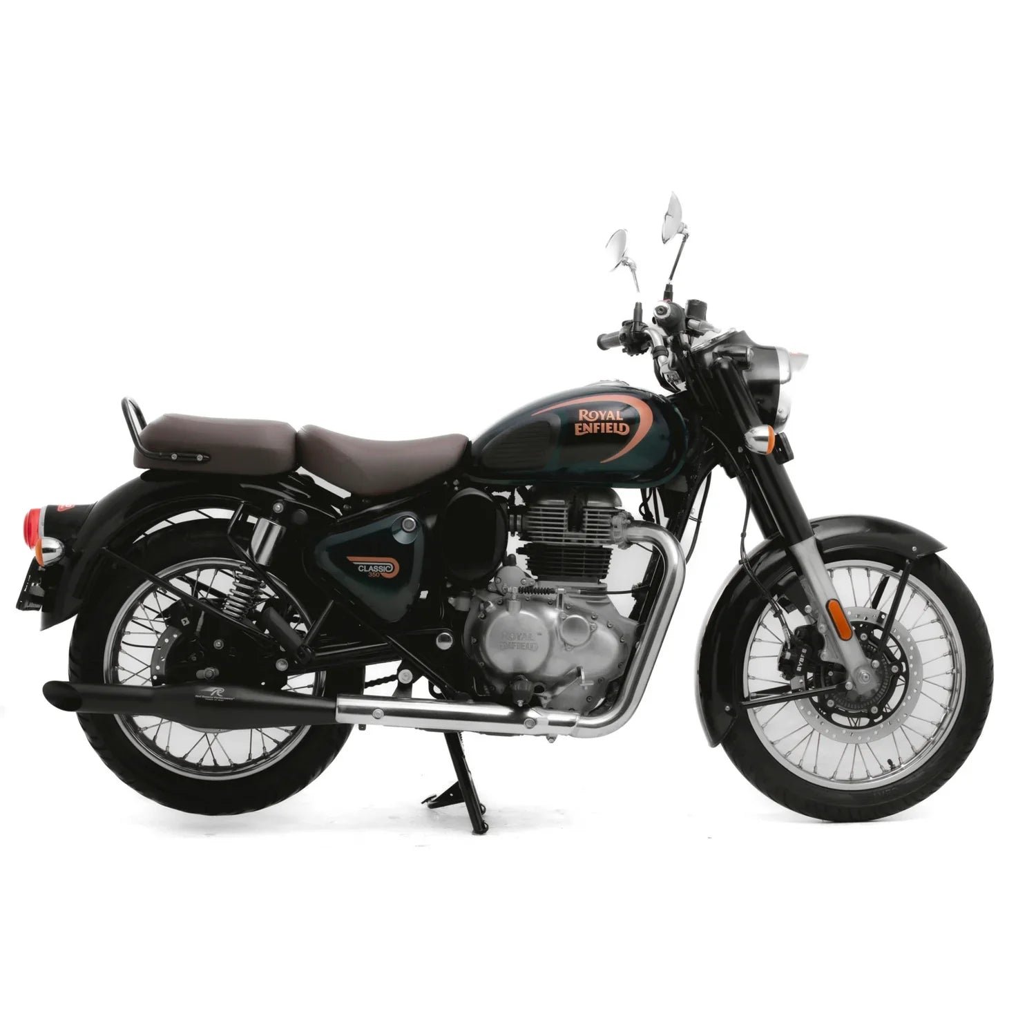 Red Rooster Rumbler Ace Exhaust for Royal Enfield Classic 350 Reborn – Black Performance Exhaust image 3