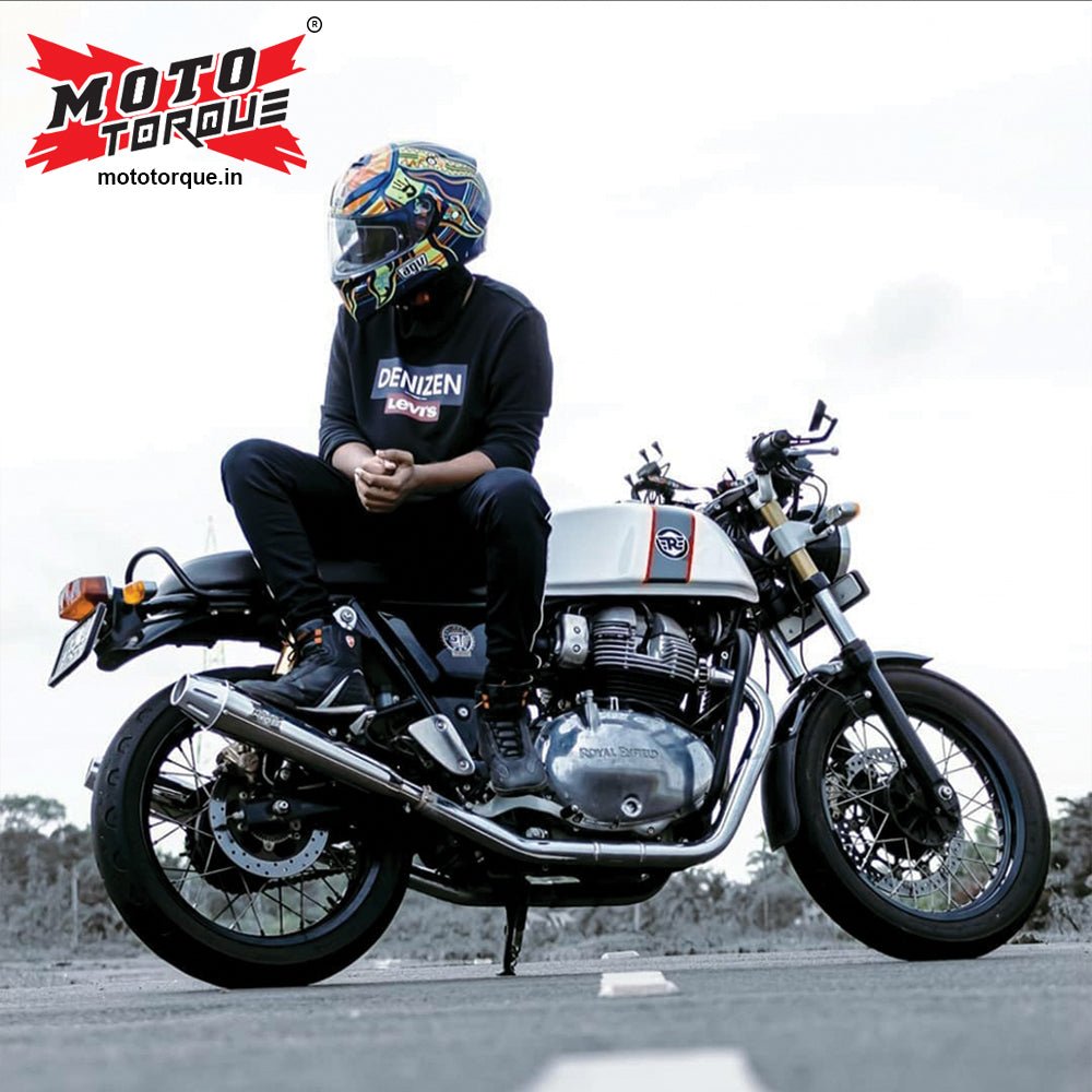 Moto Torque Launcher Black Exhaust for Royal Enfield UCE Models – Dyno Proven Performance Silencer image 3