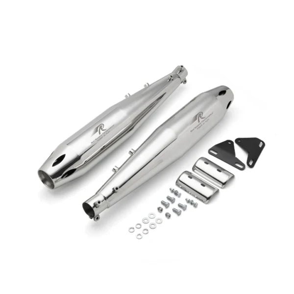 Red Rooster Atlas Pro Exhaust for Royal Enfield Classic 650 – Performance Slip-On (Polish / Matte / Black) — Polish