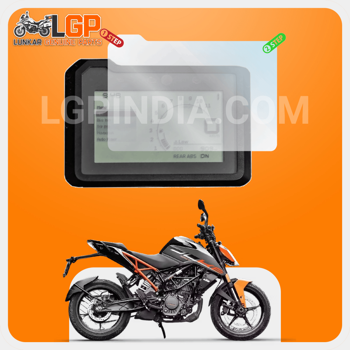 LGP SCREEN GUARD DISPLAY PROTECTOR KTM — KTM RC 390 ( UPTO 2023 )/ ADVENTURE 390 image 2